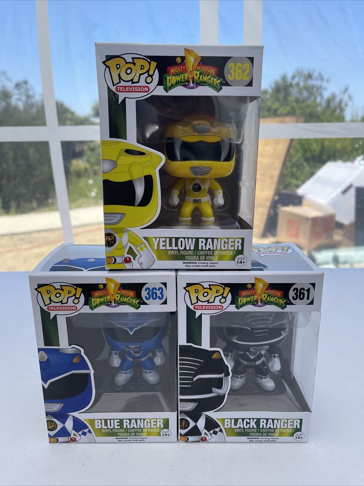 Funko Pop Blue Ranger Yellow Ranger Black Ranger Power Rangers Mint Case Fresh