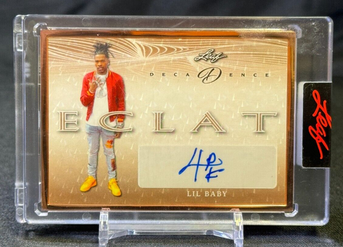 Lil Baby 2023 Leaf Eclat Decadence Autograph Signed #/10 American Rapper