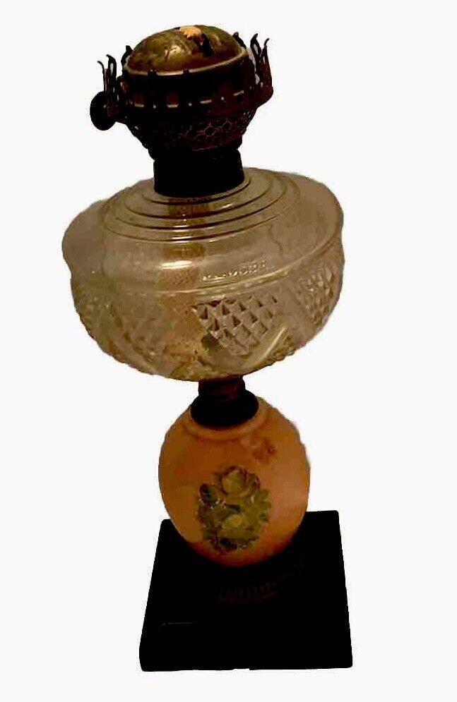 Antique Oil Lamp Oil Lamp Burner The Solar E.M.& Co.  April 18 1875 VictorianEra