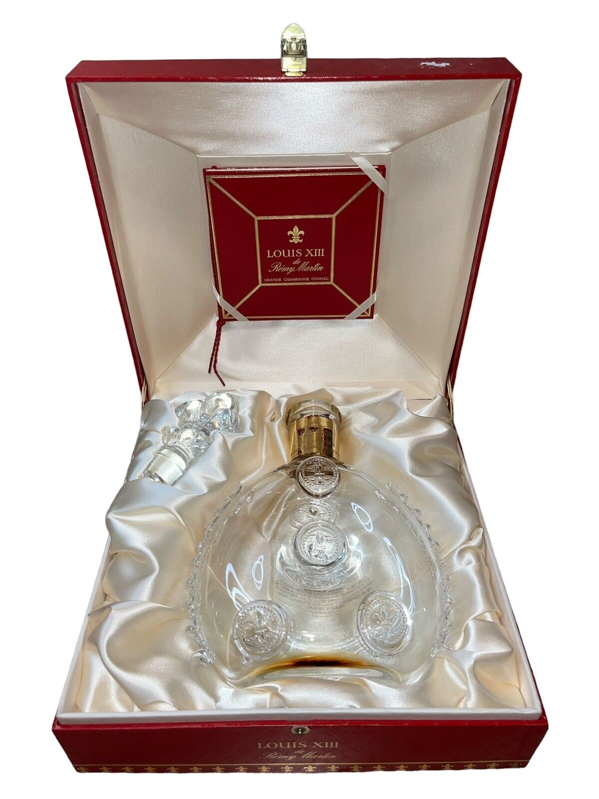 Remy Martin Louis XIII Baccarat Crystal Empty Bottle and stopper with Box