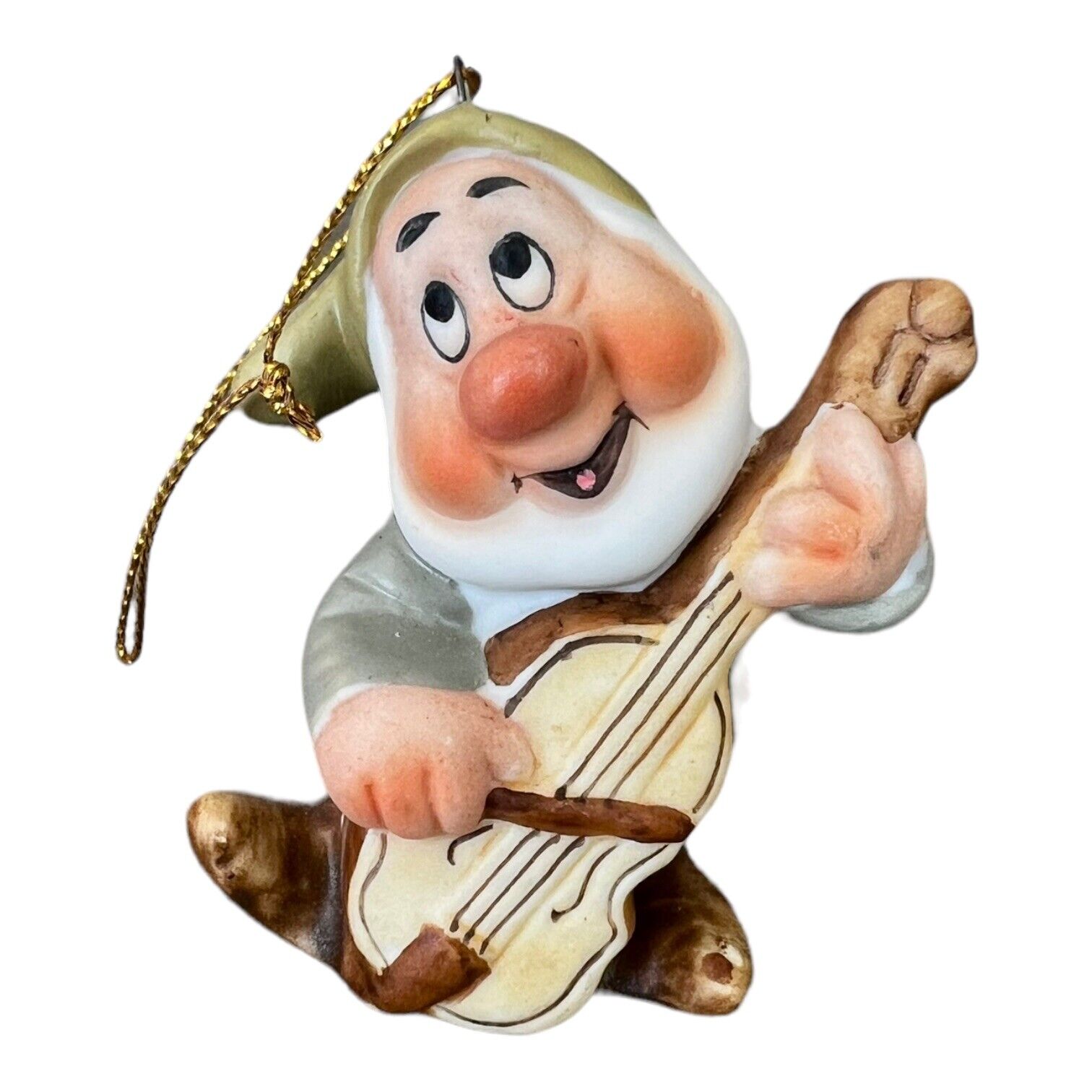 Vtg Schmid Walt Disney Seven Dwarfs Sneezy Playing Bass Music Figurine 1987