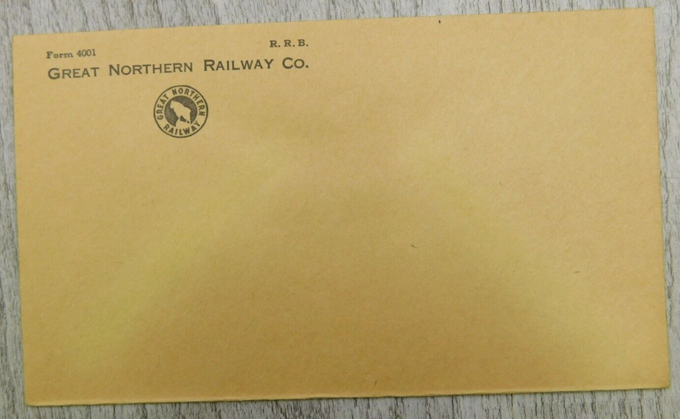 Vintage Great Northern Railway Company Form 4001 R. R. B. 3.5\