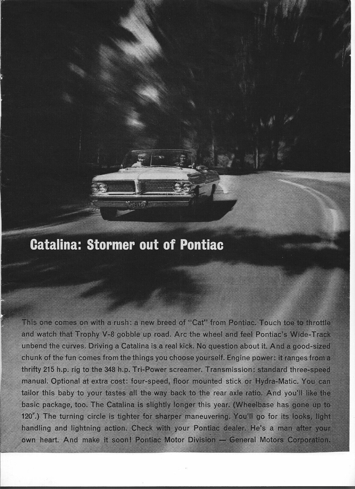 2 Original 1962 Pontiac Catalina vintage print ad (ads) \