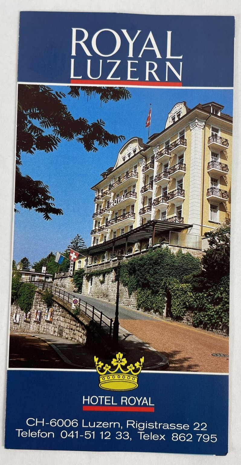 Vintage 1994 Hotel Royal Brochure Switzerland