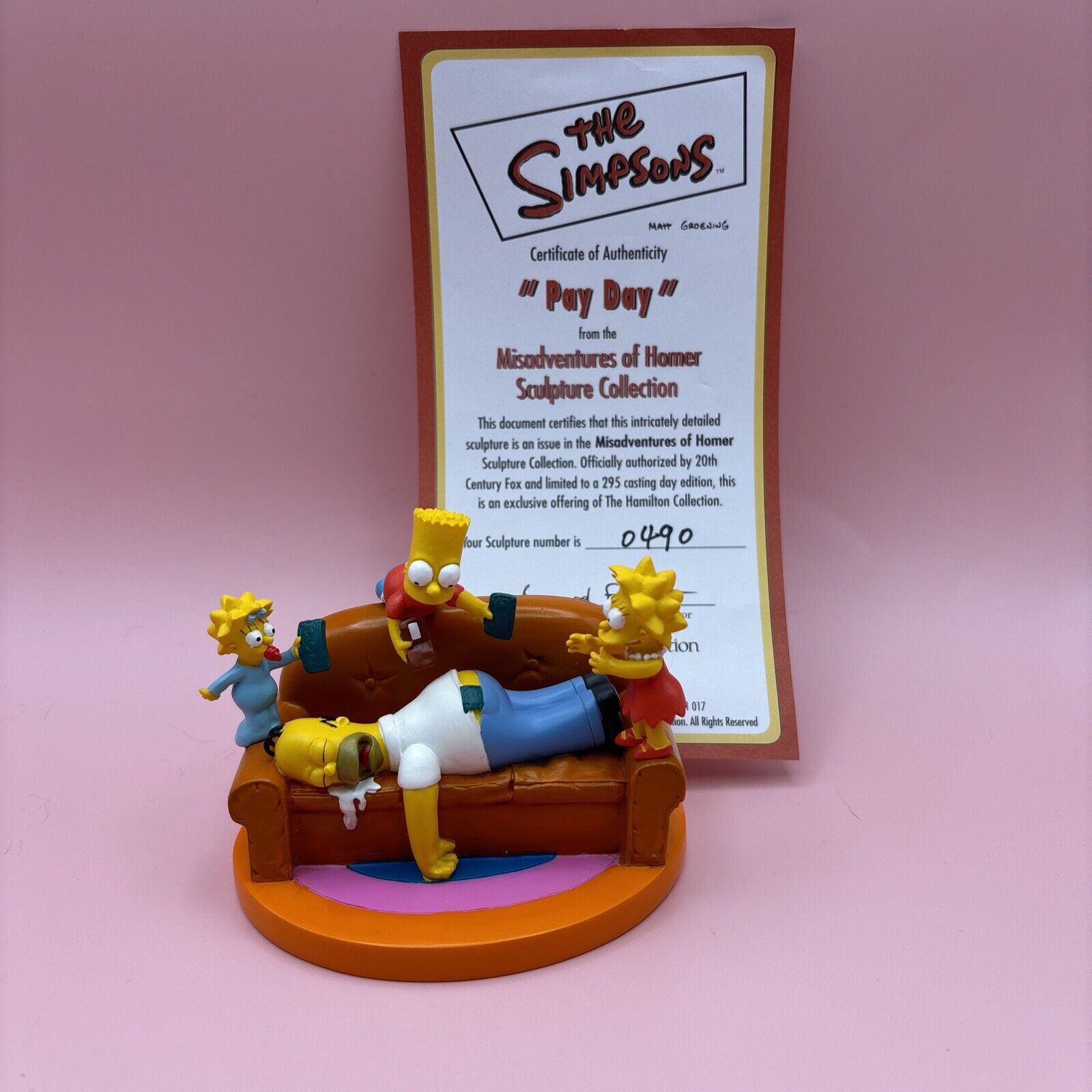 The Simpsons, Misadventures of Homer: “Pay Day” Hamilton Collection COA