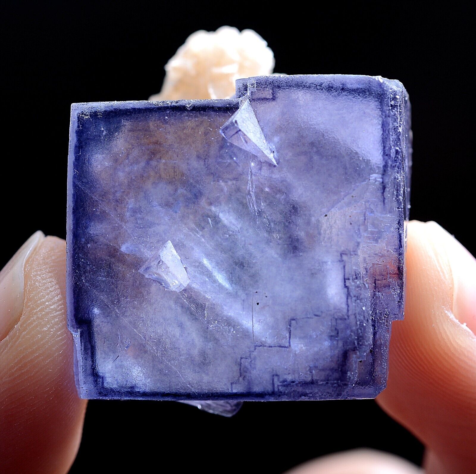 22g Natural Window Purple Fluorite & Crystal Mineral Specimen/Yaogangxian China