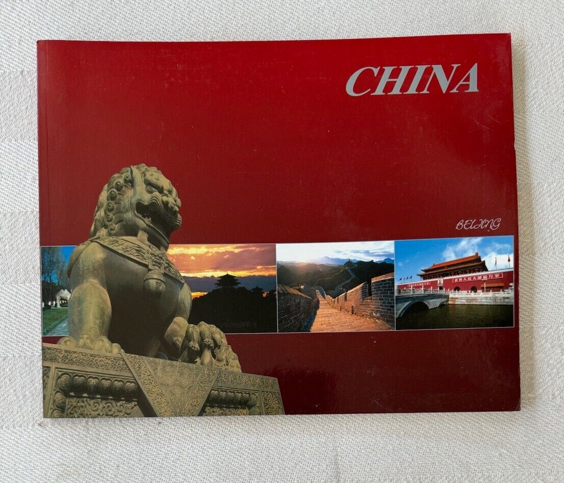 1990s Beijing CHINA Tourist Souvenir Booklet 3 Languages PHOTO \