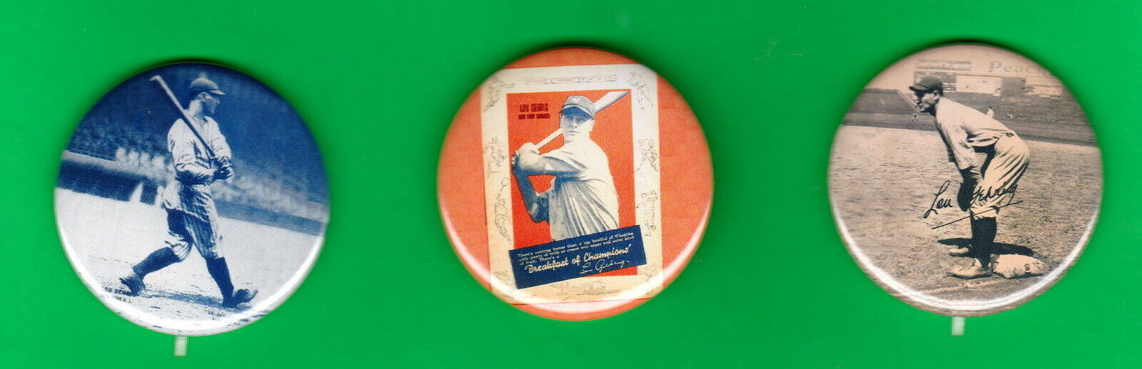 Lou GEHRIG 1920-1936 STYLE (3) RP *PINS* Exhibits Wheaties Butterfinger