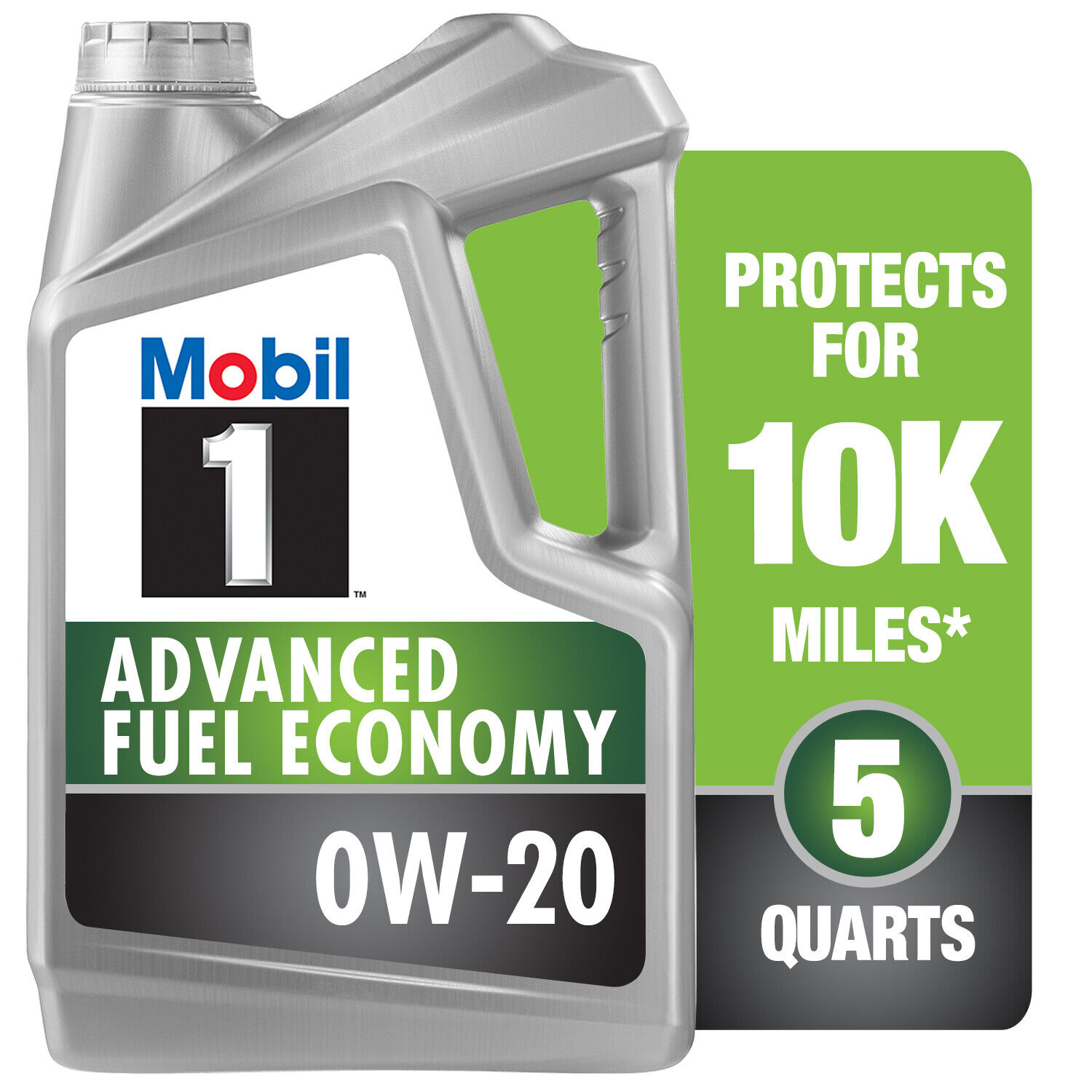 Mobil 1 Advanced Fuel Economy Full Synthetic Motor Oil 0W-20  5 qt Protection