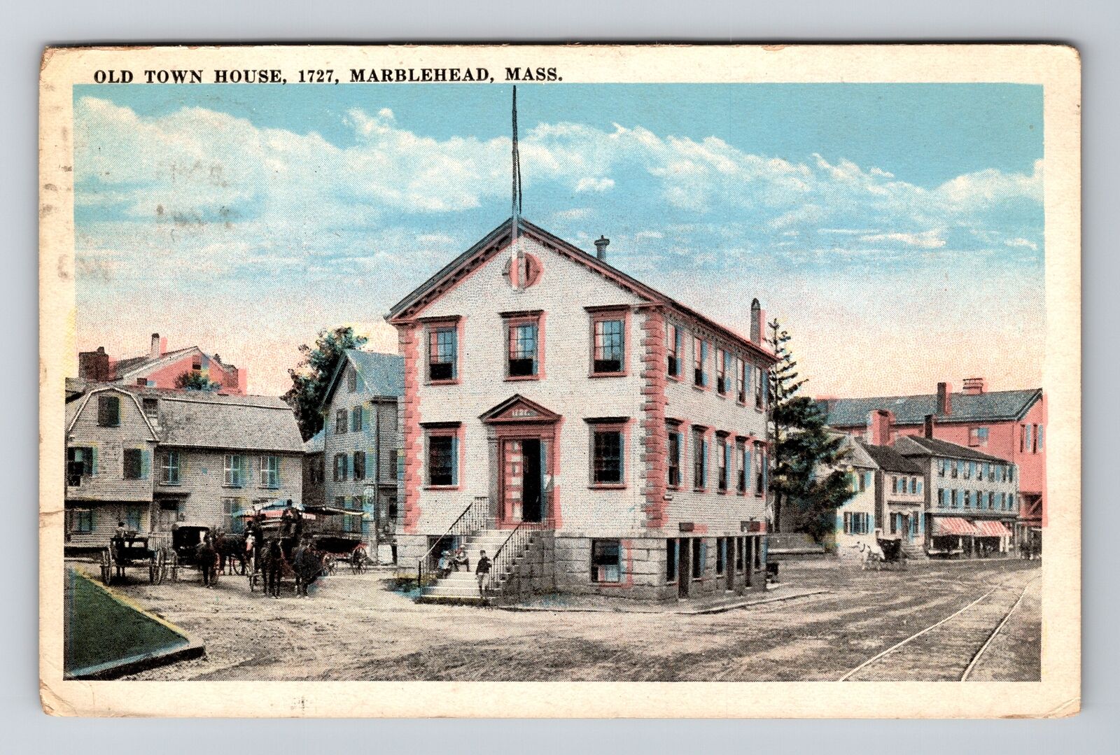Marblehead MA-Massachusetts, Old Town House, Vintage Postcard