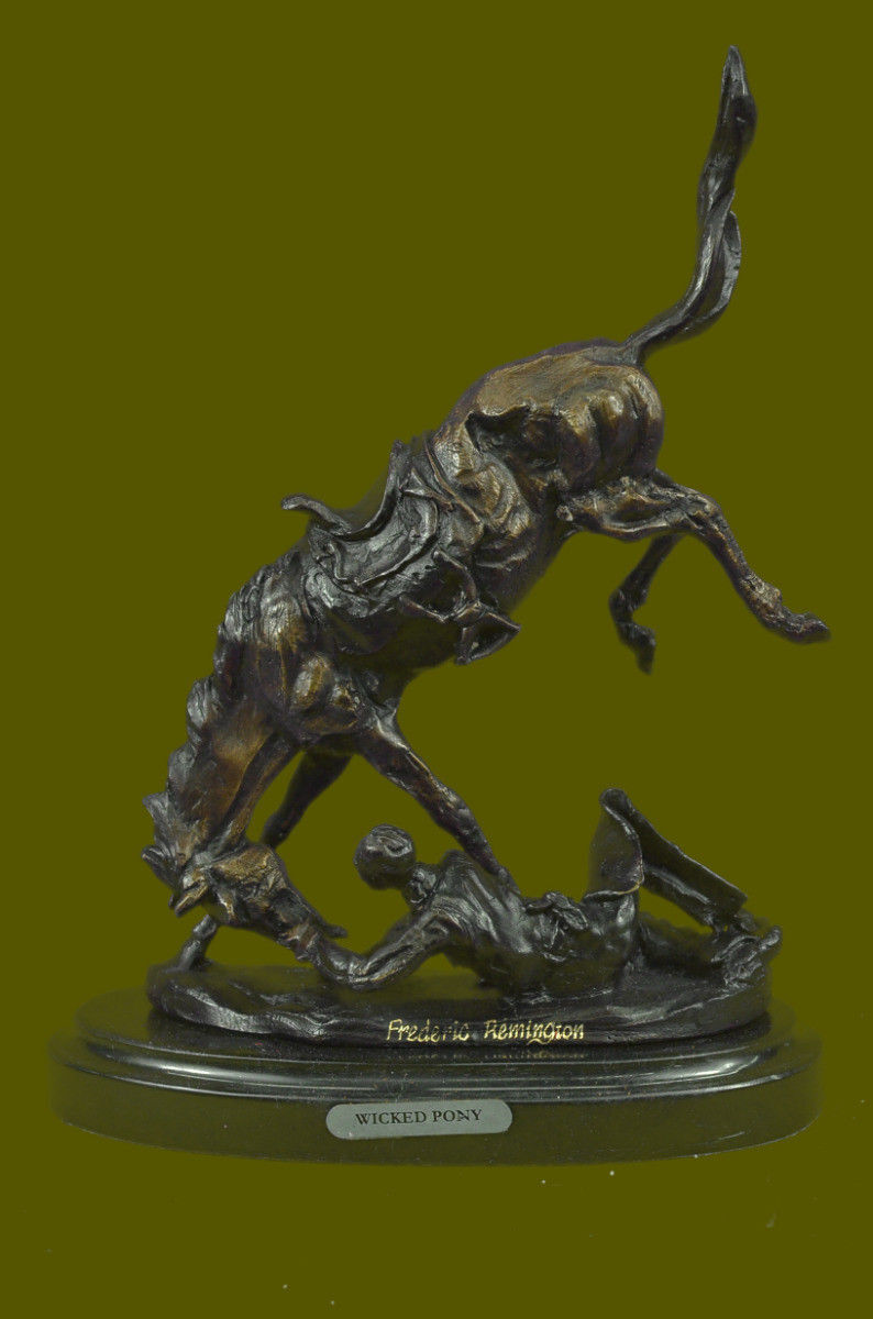 Handcrafted HotCast Wicked Pony by Frederick Remington Bronze Masterpiece Figure