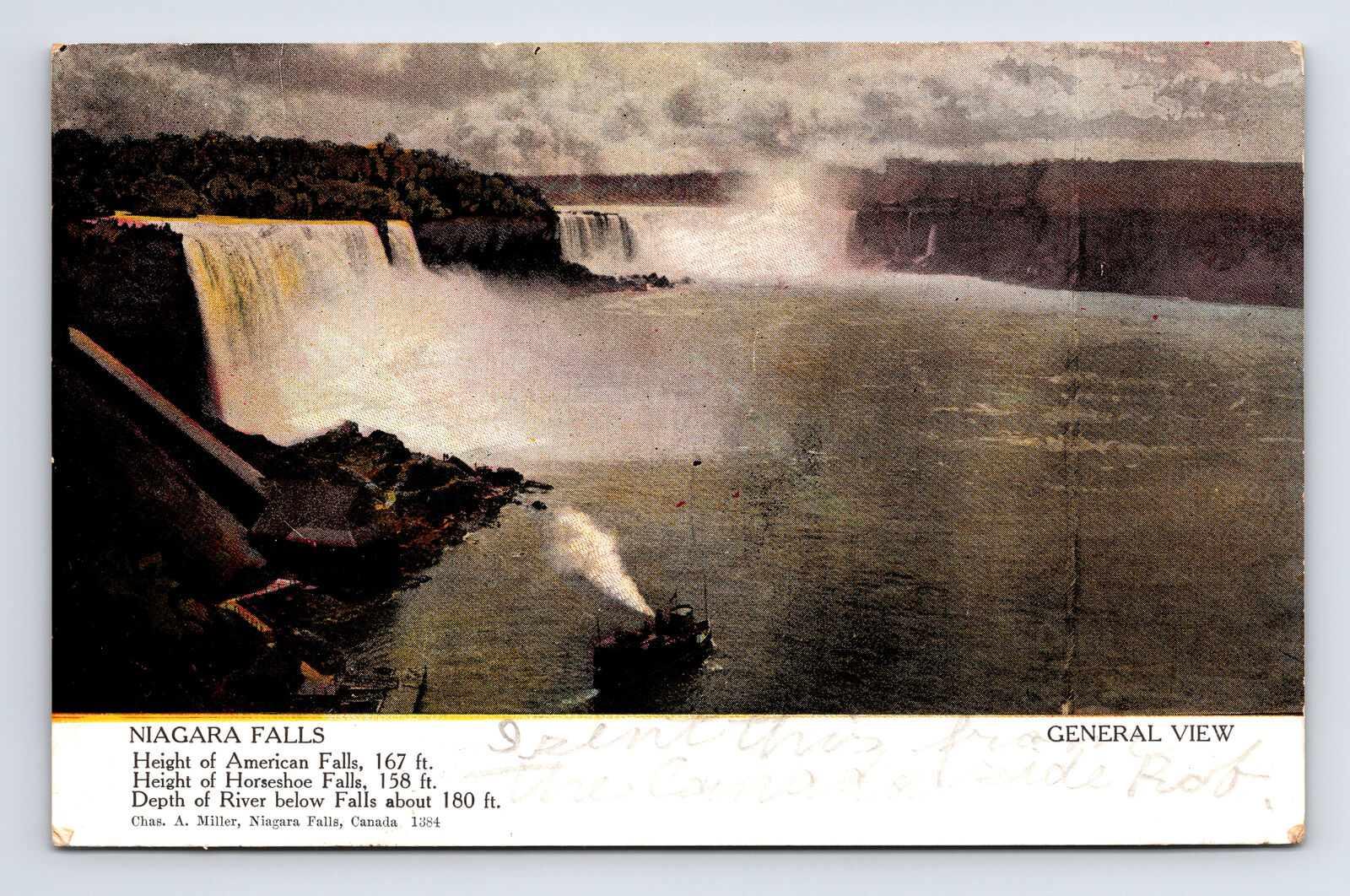 c1906 DB Postcard Niagara Falls NY New York Canadian Souvenir Card
