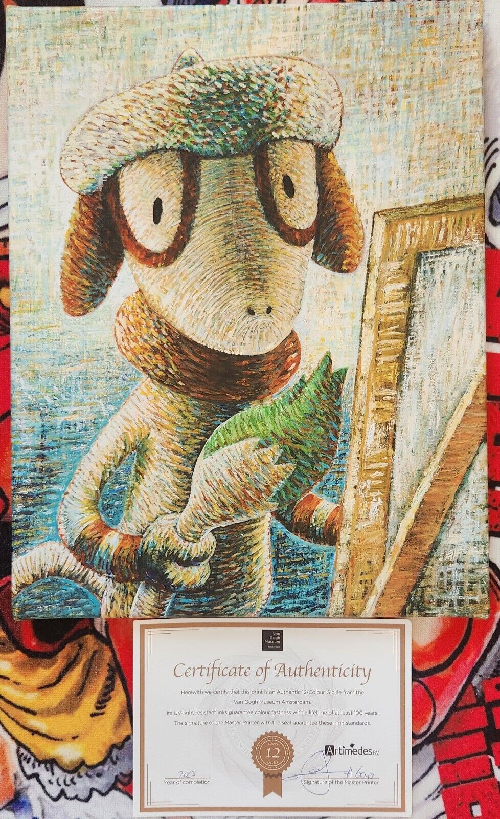 Pokemon Center x Van Gogh Museum Official Smeargle Canvas 45x35in Giclee + COA