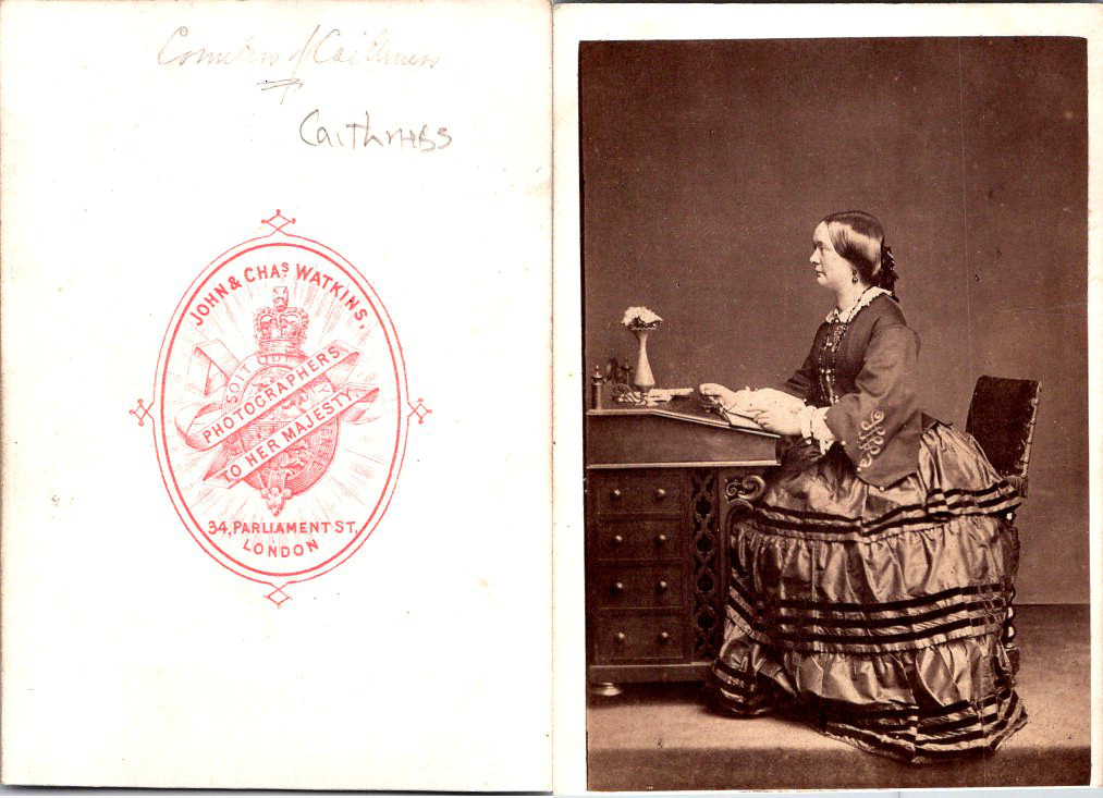 Watkins, London, Countess of Caithness, Scotland Vintage CDV Albumen VI Card