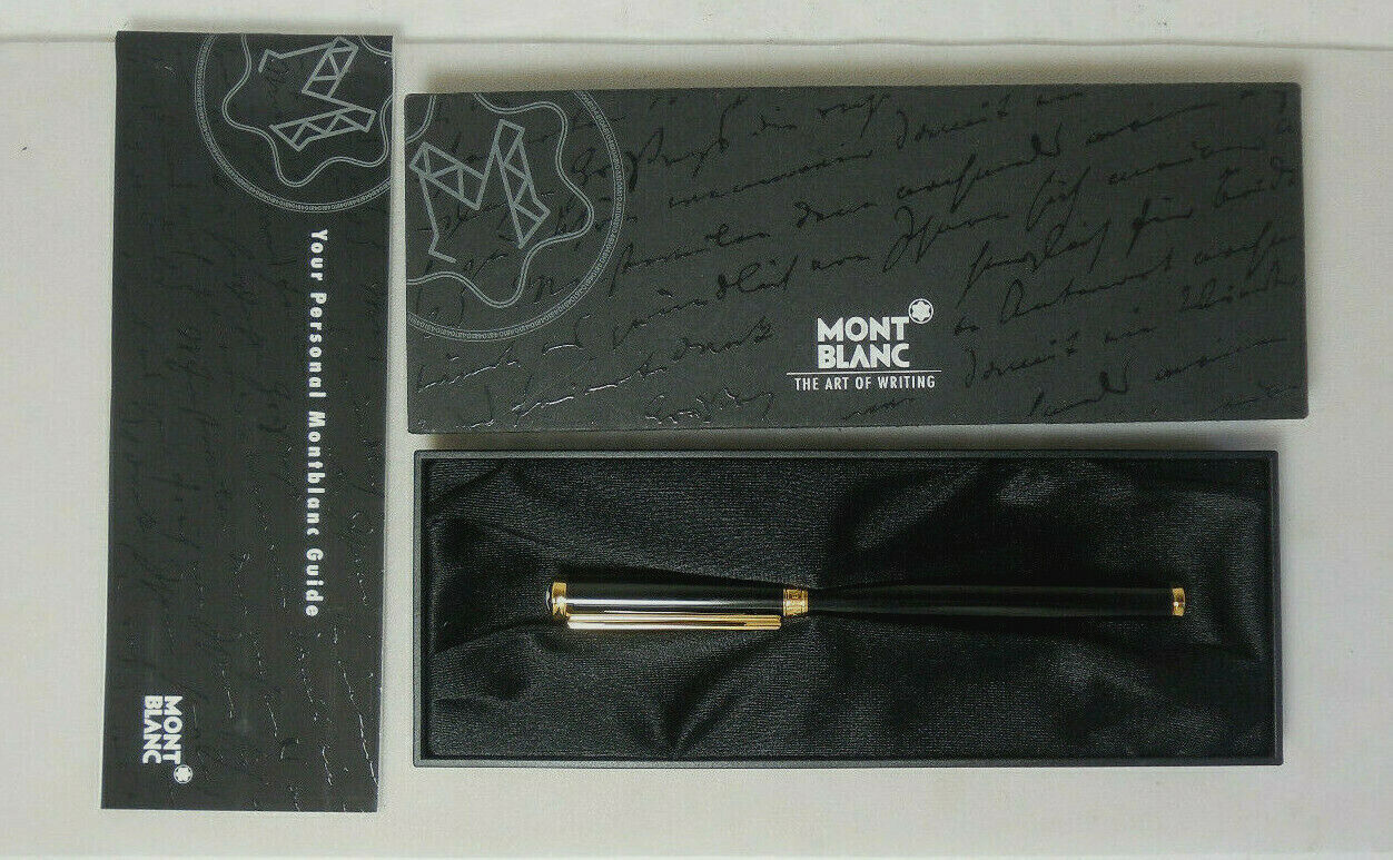 Authentic Montblanc Noblesse Oblige Black Fountain Pen 14KT GoldNib Original Box