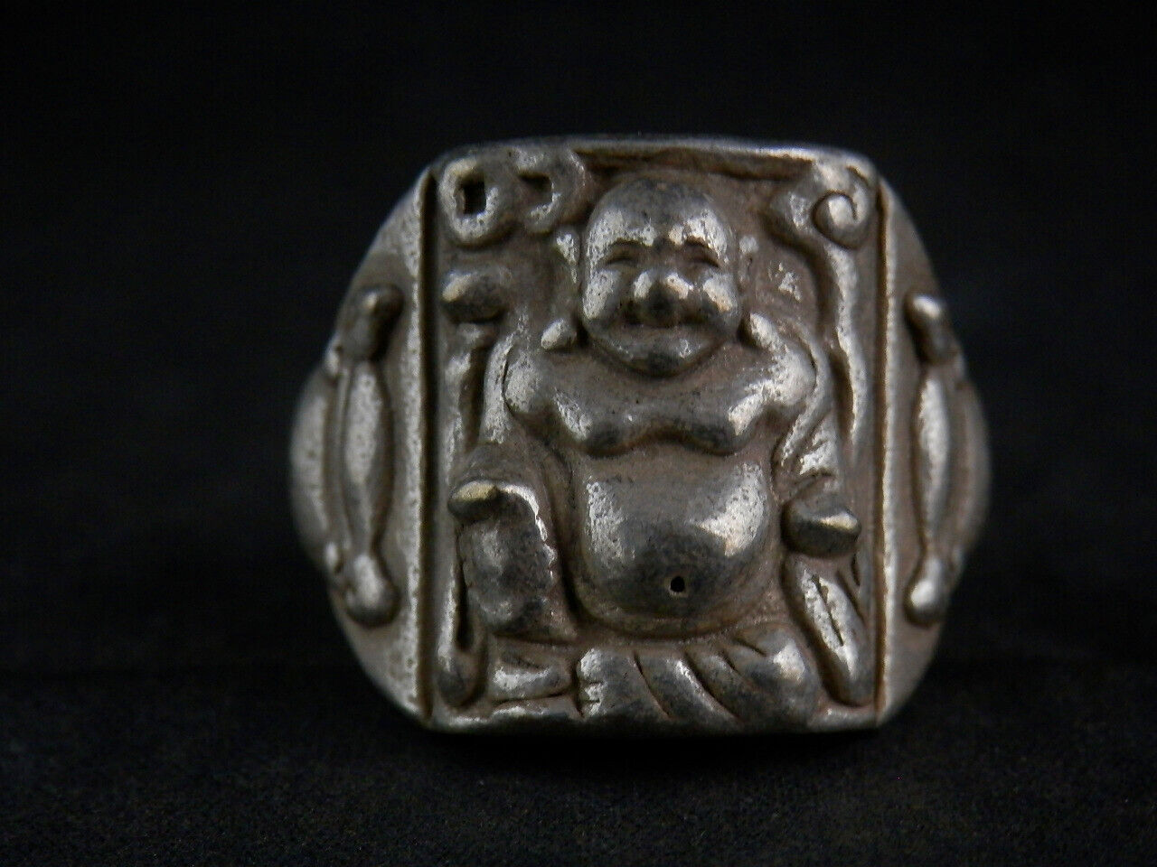 2 Pcs Tibetan Silver *Happy Buddha* Wealth Rings