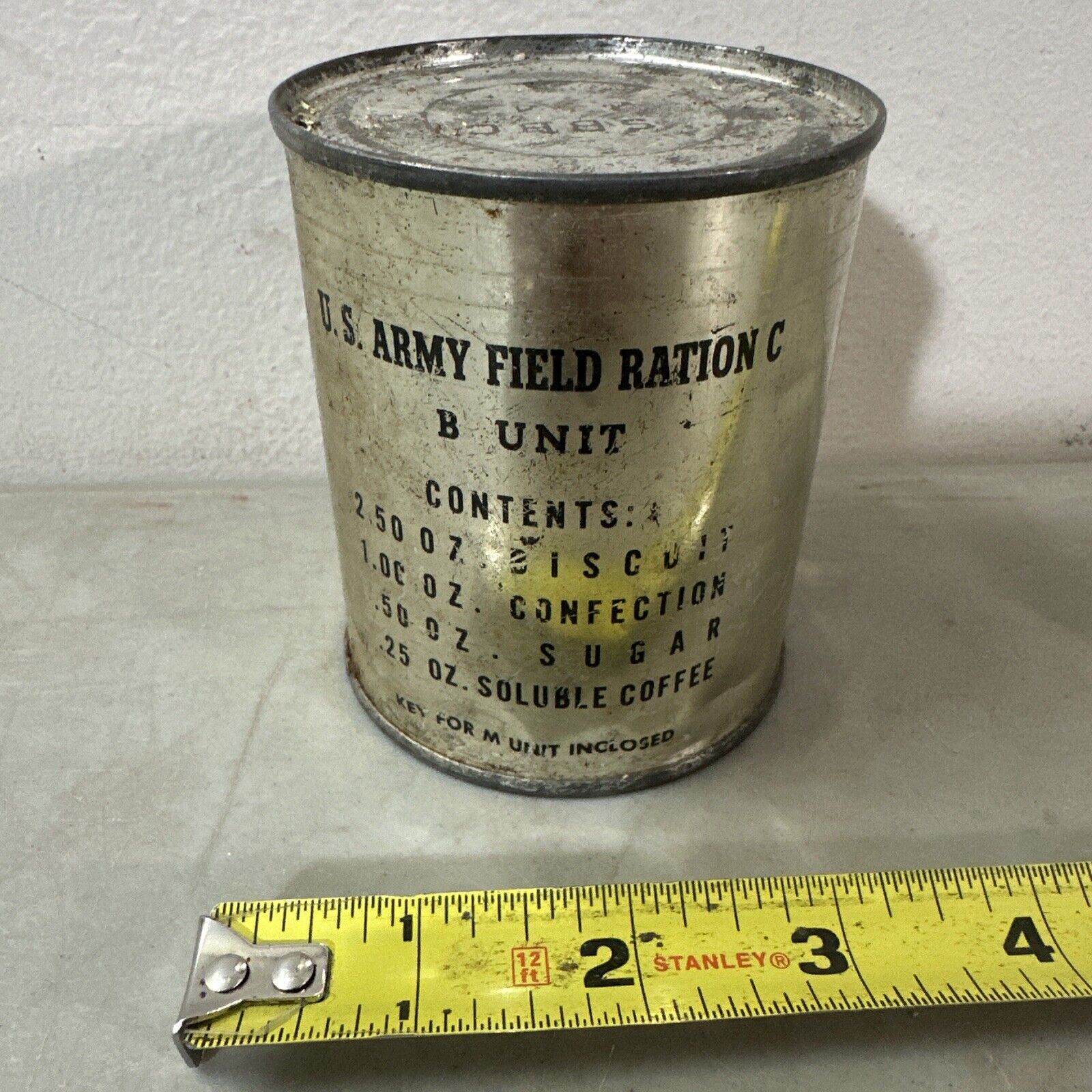April 1942 WWII U.S. Army Field Ration C Biscuit Confection Coffee B Unit 4-42