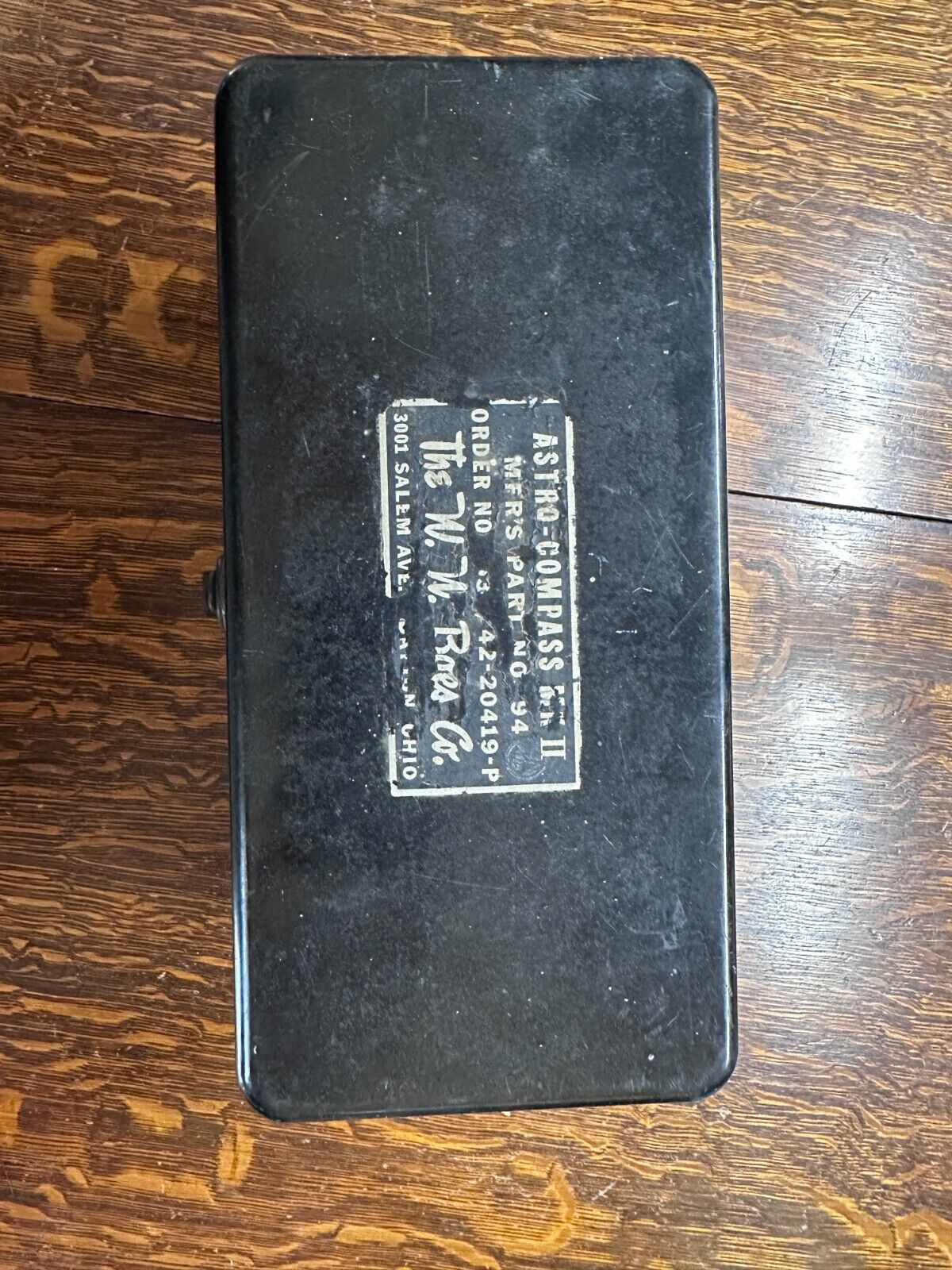 Black Bakelite Box for Astro-Compass MK II WW Boes Co Dayton Oh
