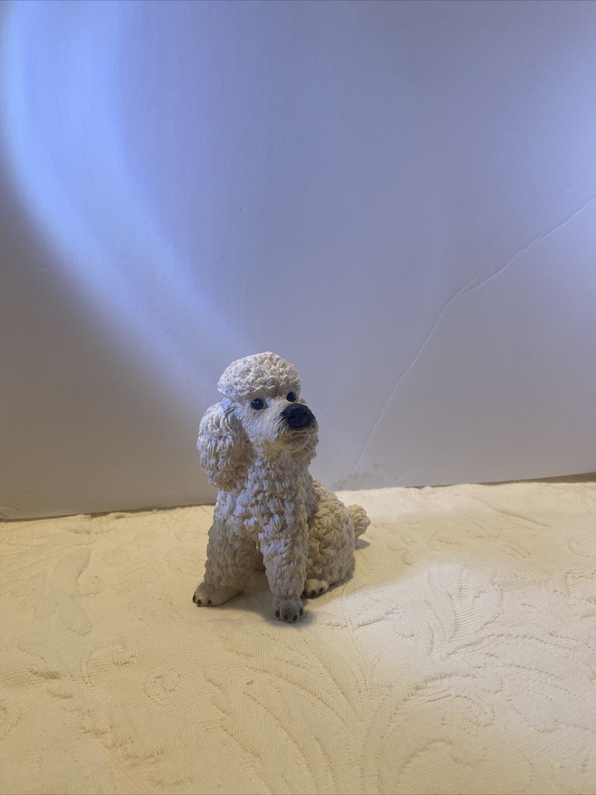 Dog Poodle Figurine Vintage 1988 Original By Castagna Made In Italy White