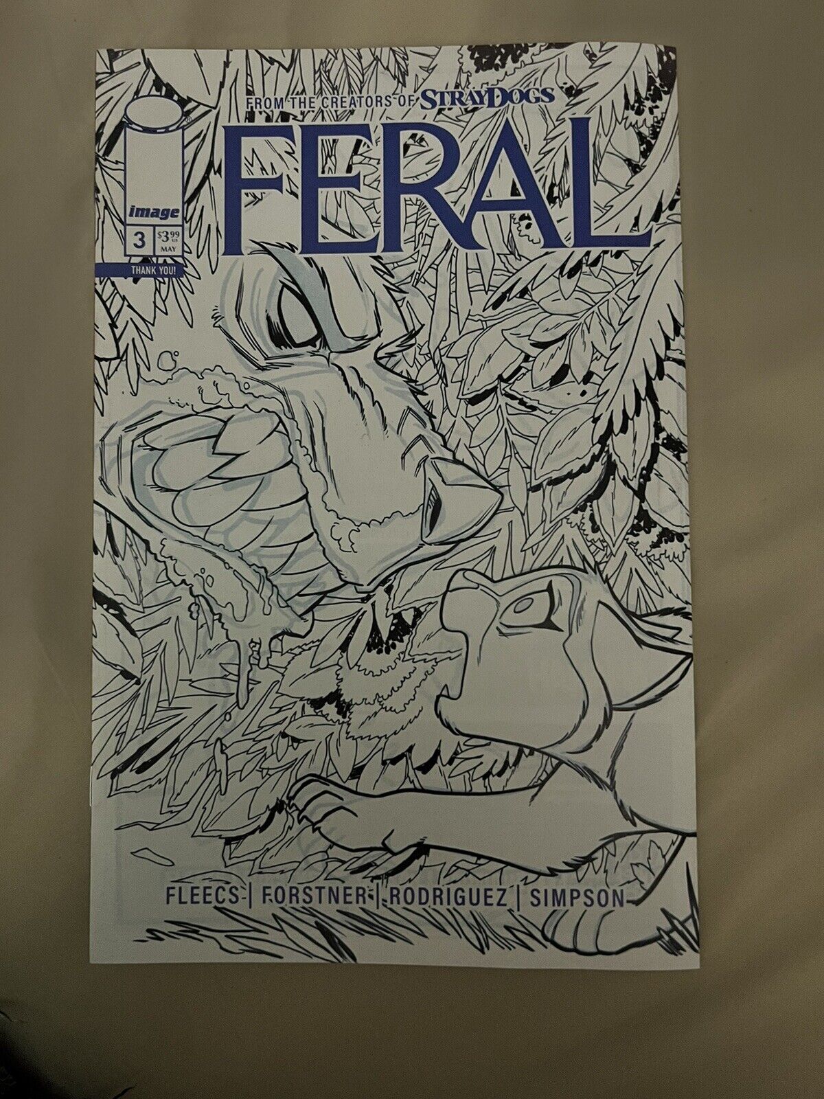 Feral #3 Thank You Variant Forstner and Fleeces Stray Dogs Image