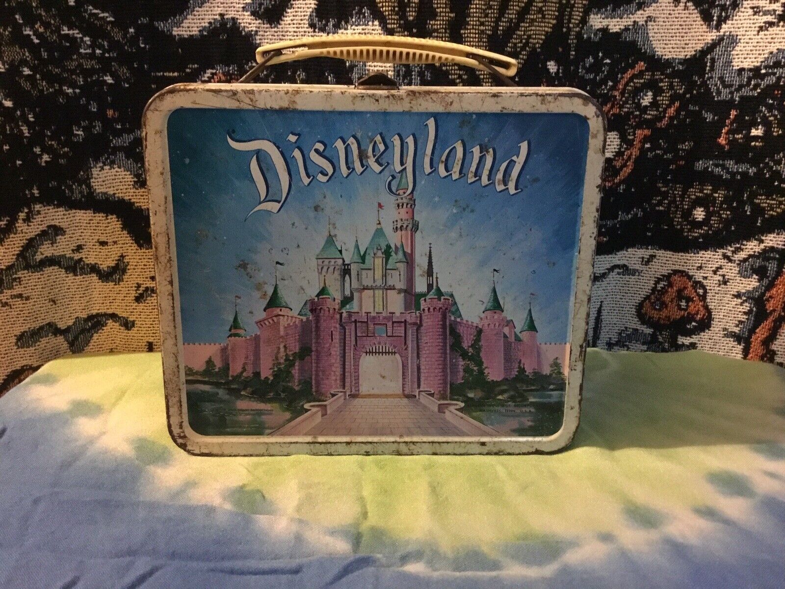 Vintage Metal Disneyland Lunch Box Aladdin Industries USA WaltDisney Productions