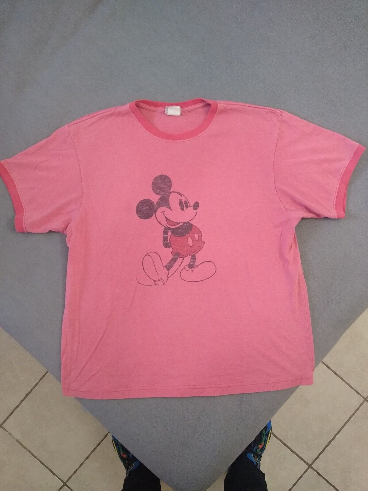 VINTAGE Disney Store 80s MICKEY MOUSE (Red) T-Shirt *Size: XL* 50% POLYESTER👕🪄