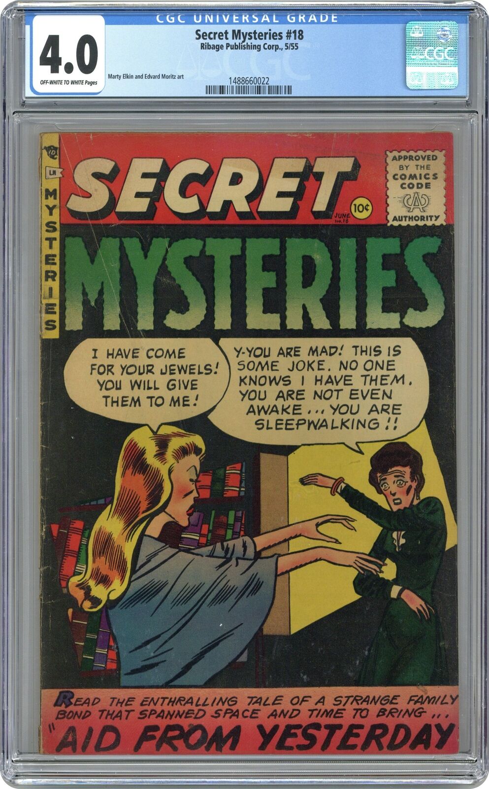 Secret Mysteries #18 CGC 4.0 1955 1488660022