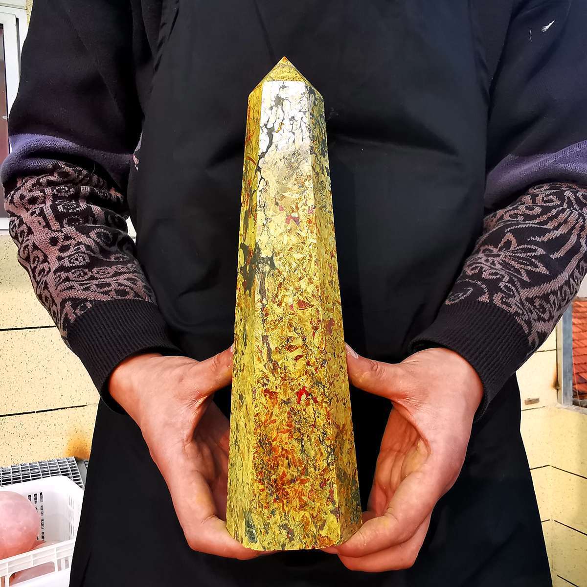 4.67LB Natural Realgar stone crystal Wand Point Realistic Healing
