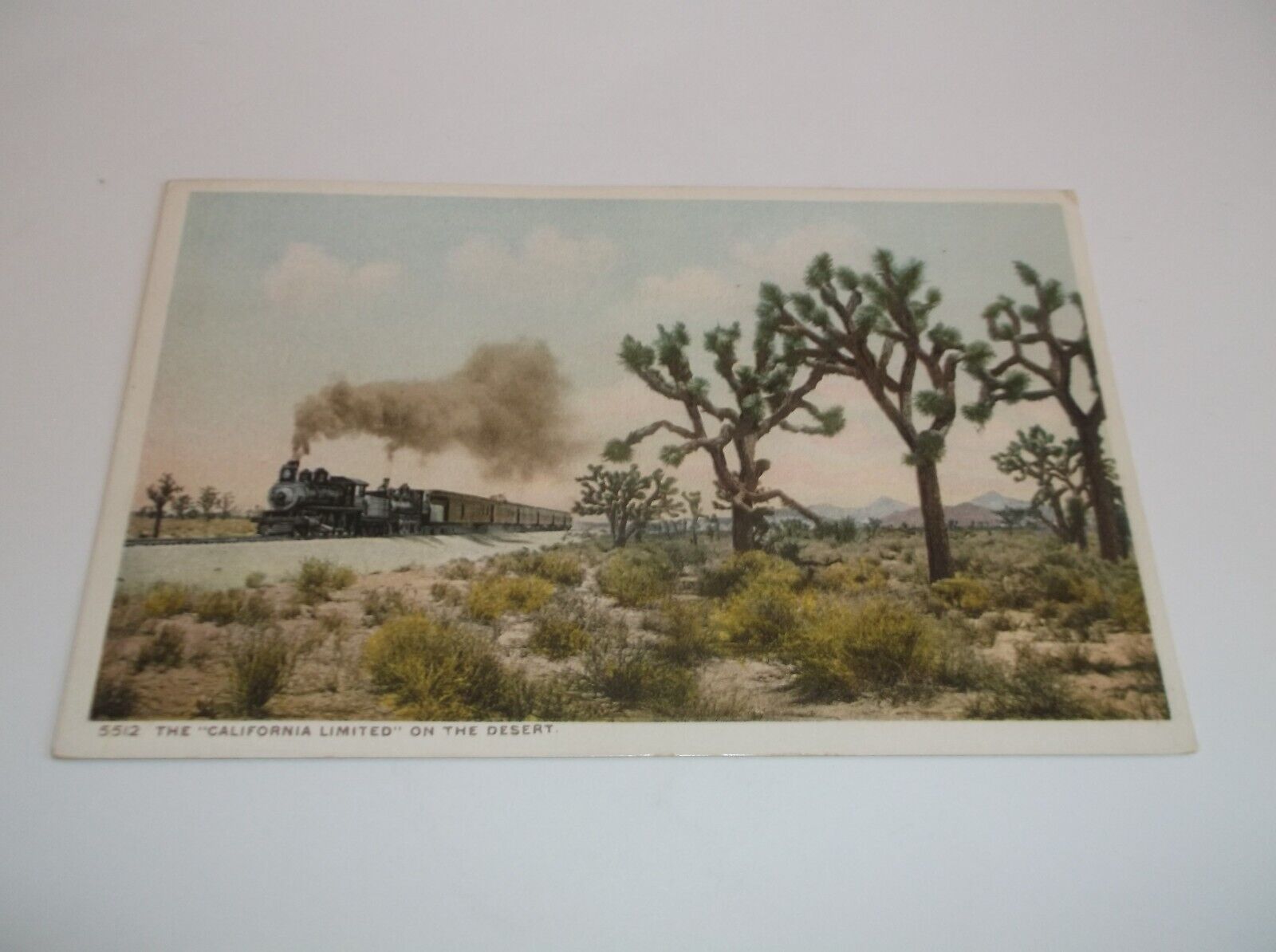 1907 SANTA FE CALIFORNIA LIMITED ATSF PASSENGER TRAIN UNUSED POST CARD