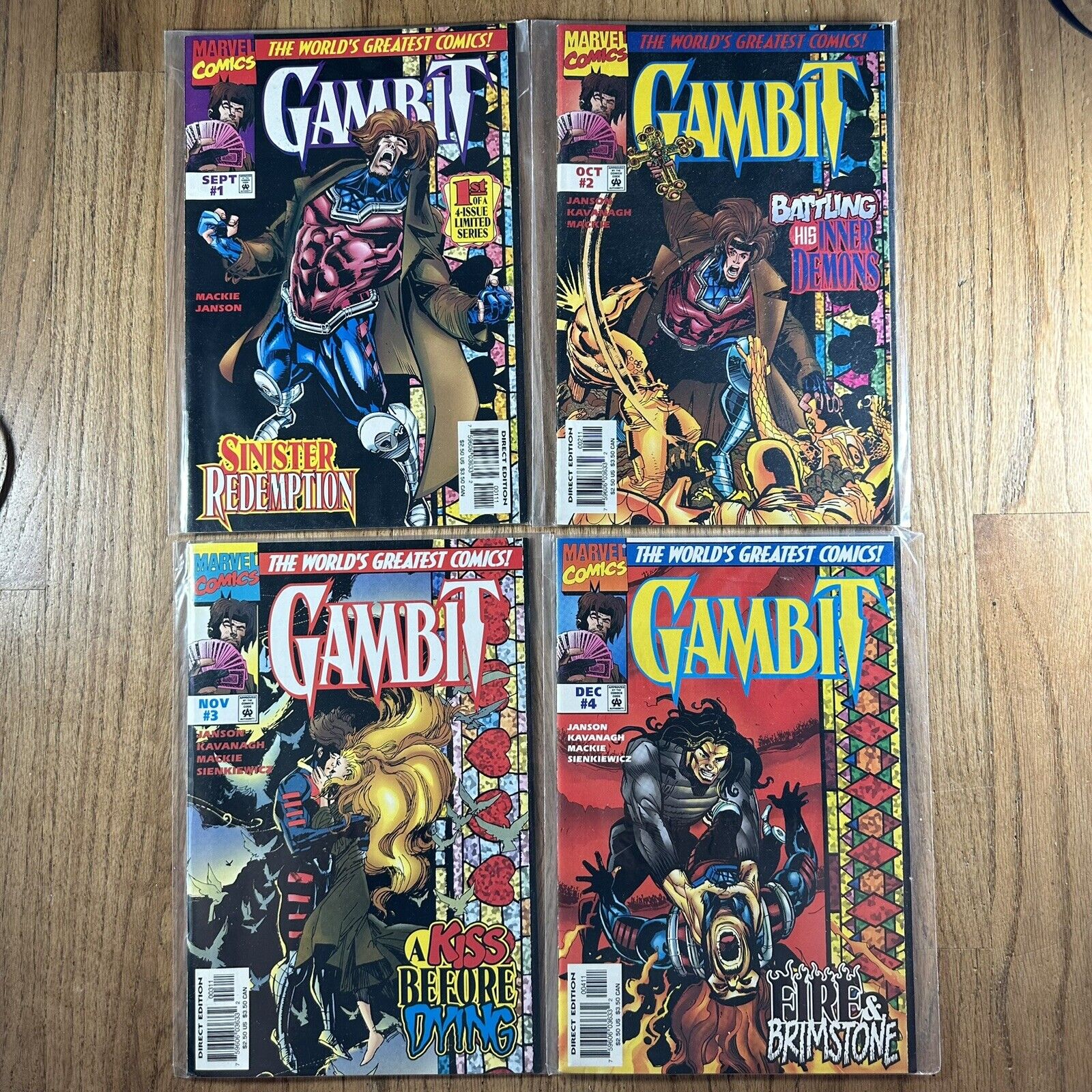 Gambit 1-4 2nd Limited Series Comic Book Lot Marvel Comics 1997 NM
