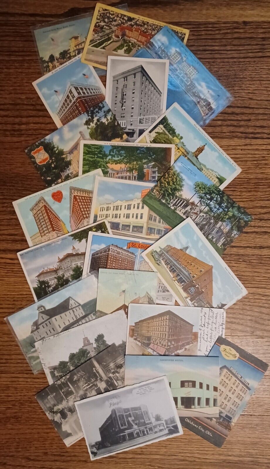 Lot of 22 Antique and Vintage Hotel Postcards 1900s-40s some Lithograph