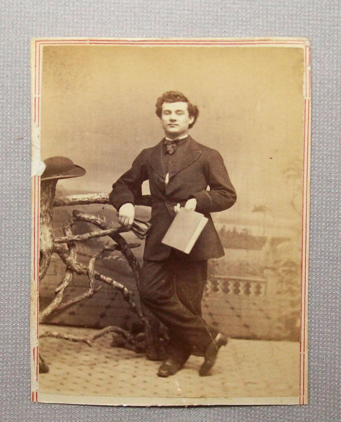 Antique Vtg 1870 CDV Photo ID\'d J. Marcus University Notre Dame March 4th 1870
