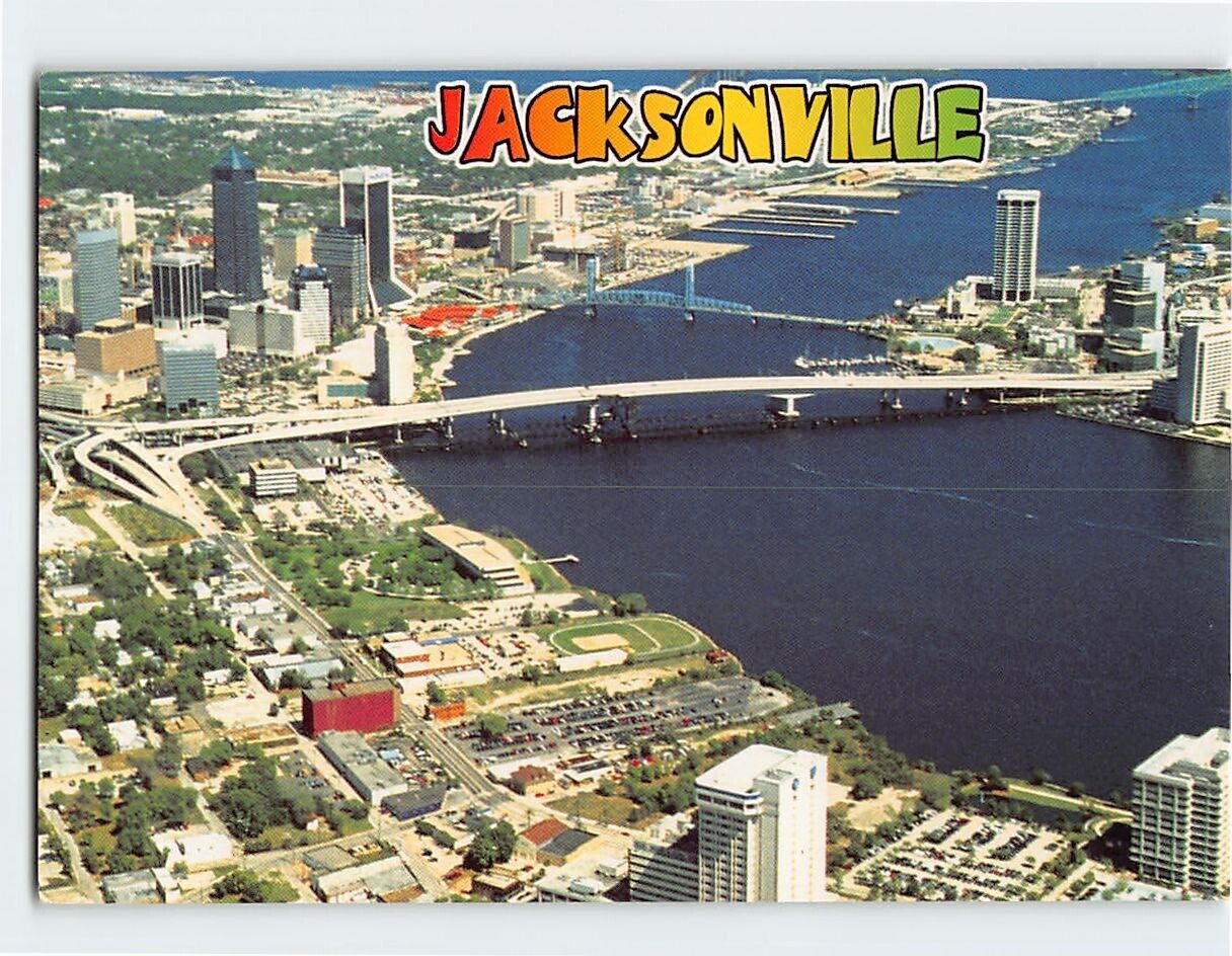 Postcard Aerial View of Jacksonville Florida USA