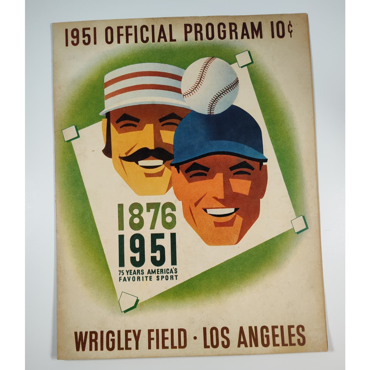 1951 Official Wrigley Field Baseball Program LA Angeles vs Sacramento Solans PCL
