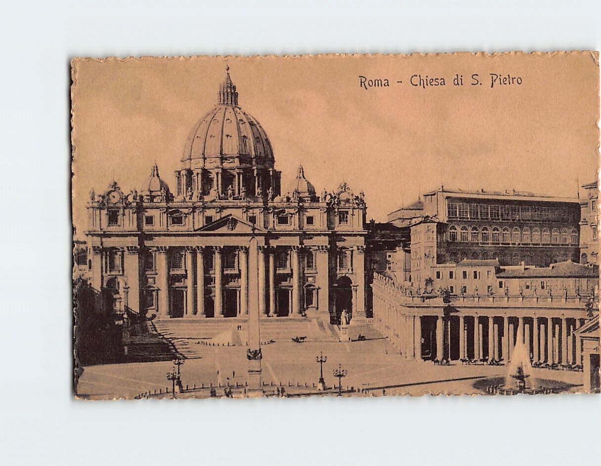 Postcard Chiesa di San Pietro Rome Italy