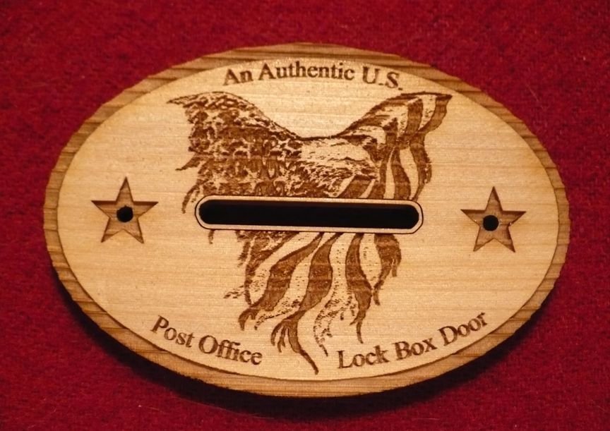 Lot of 10 Cedar Wood Coin slots for post office lock box door bank