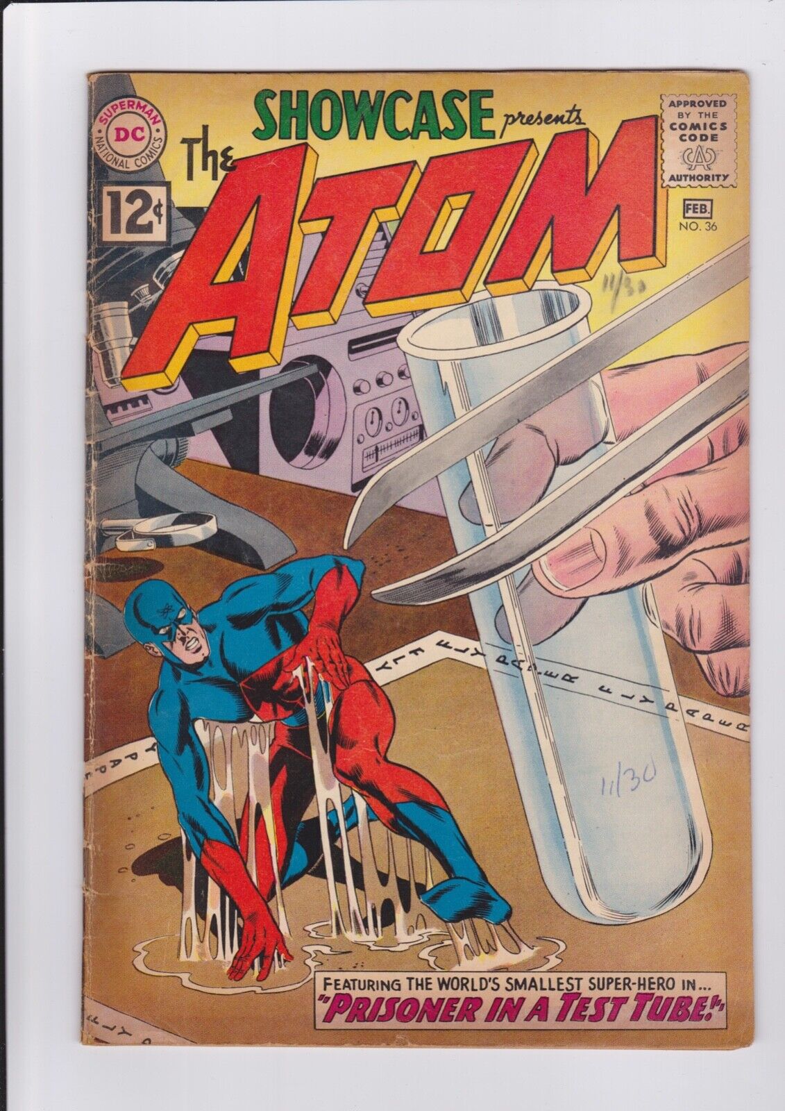 Showcase #36, Jan.- Feb. 1962, DC Comics, 3rd app Atom