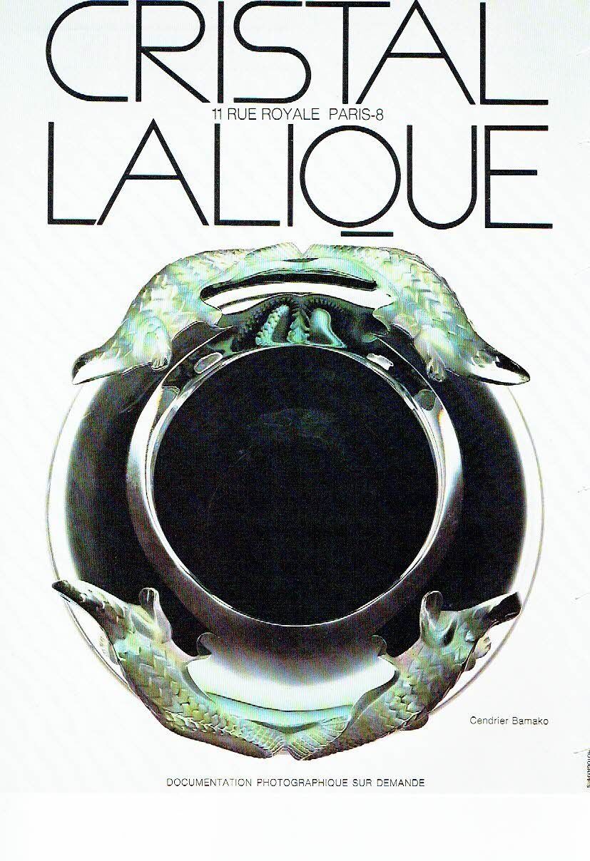 ADVERTISING 017 1973 Lalique Crystal Ashtray Bamako