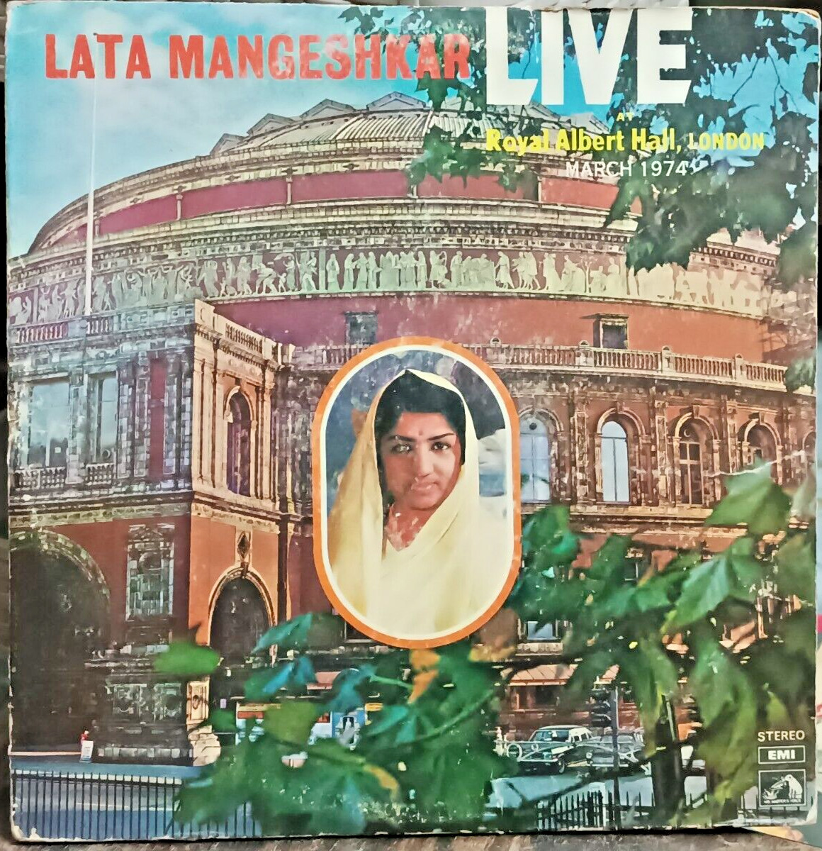 INDIA HMV GRAMAPHONE RECORD:  LATA MANGESHKAR LIVE ROYAL ALBERT HALL LONDON 1974