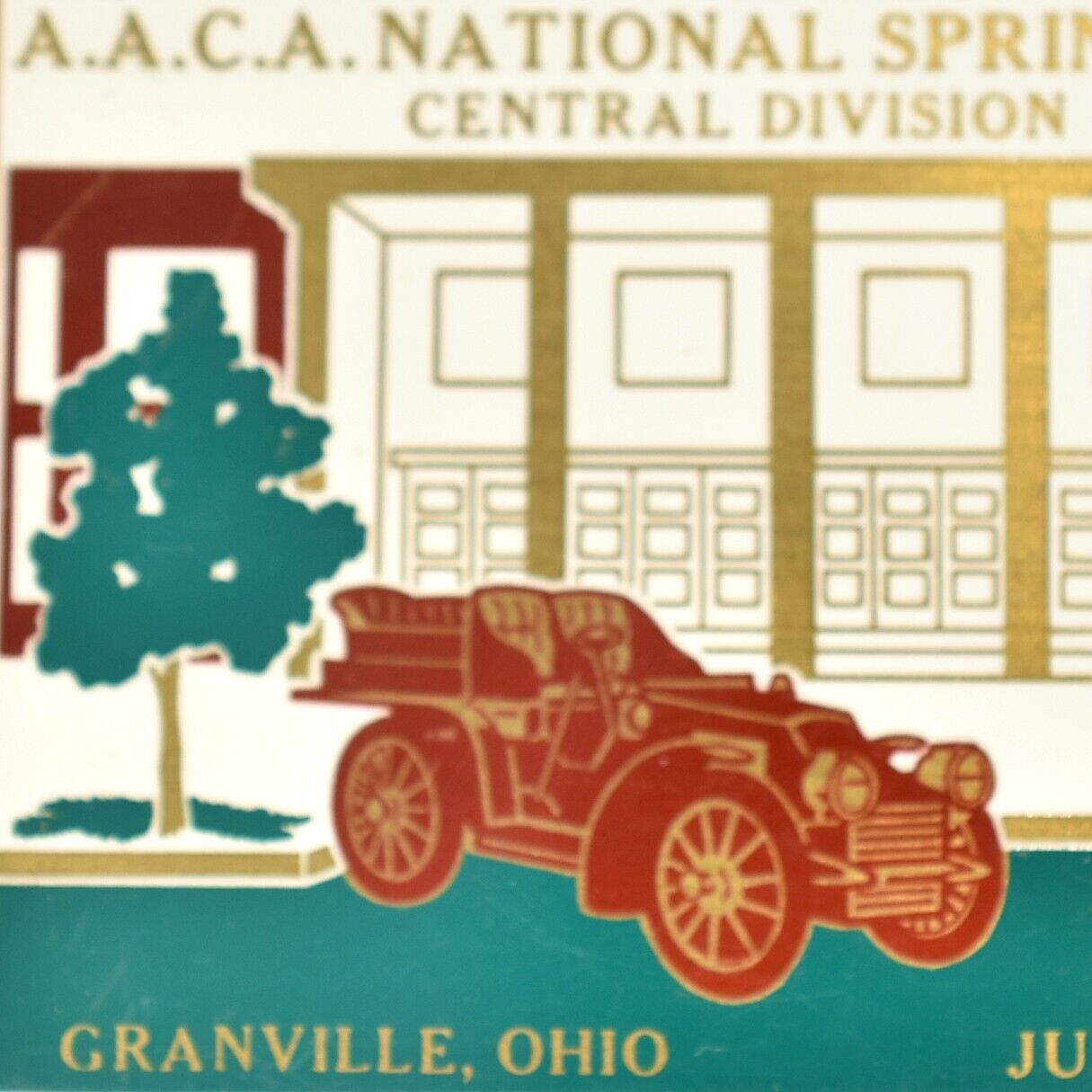1966 Antique Club Car Show Meet AACA Granville Licking County Ohio Plaque