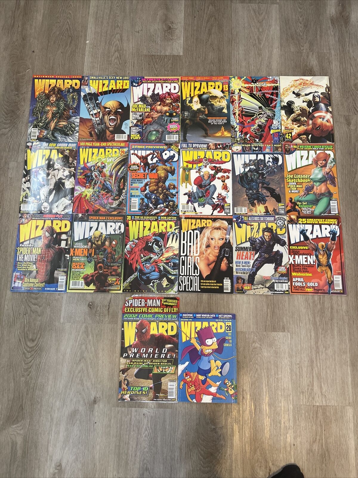 Lot Of 20 Vintage Wizard Comics Magazines Some Rare 1 Sealed