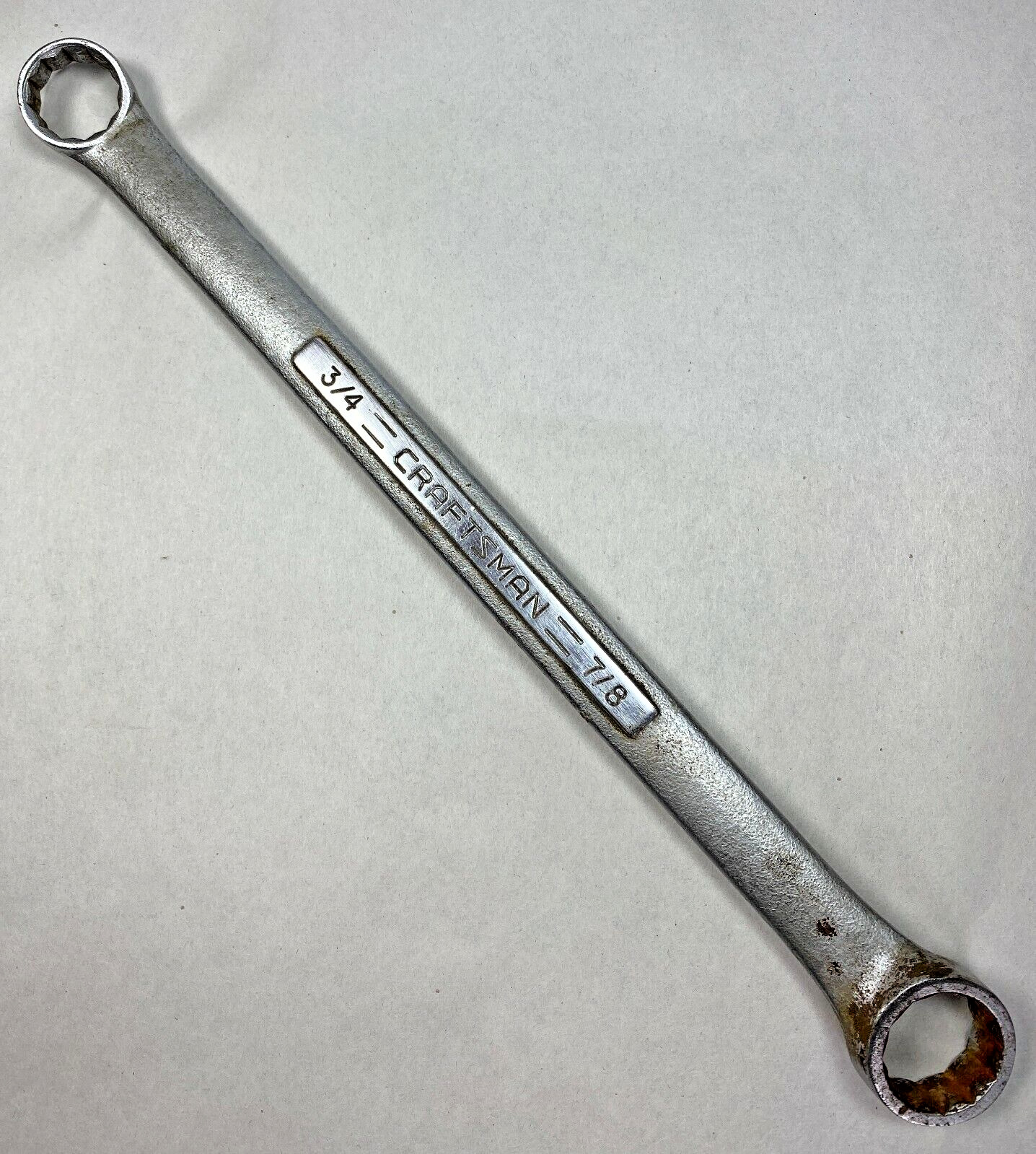 Vintage Craftsman Tools 43928 -V- Double Box End Wrench 3/4\