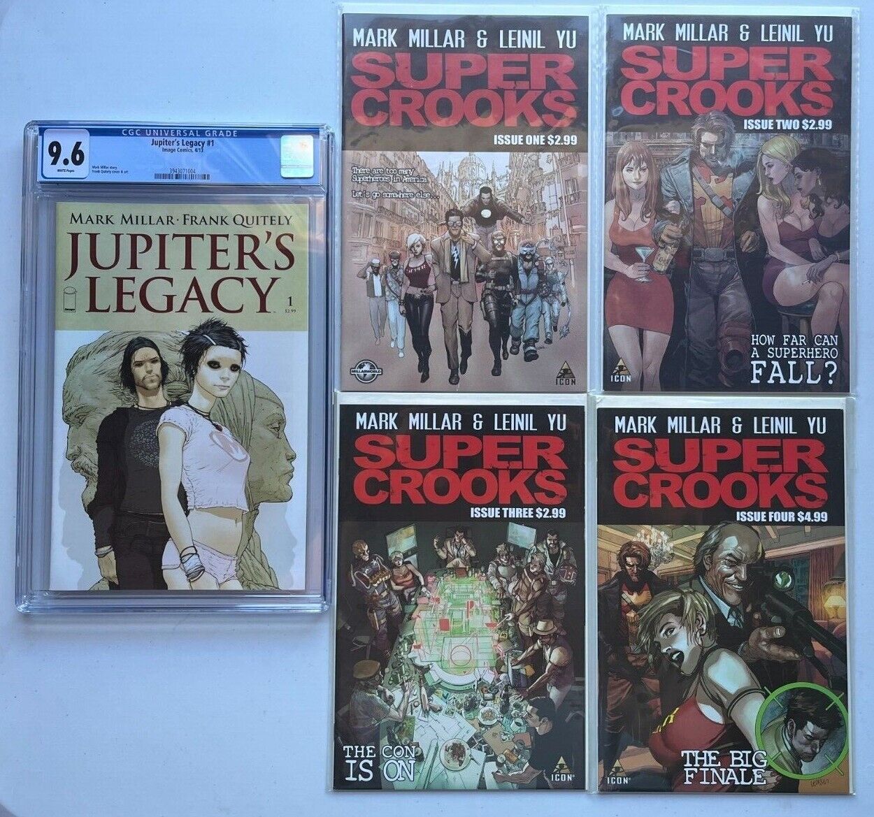 Super Crooks  # 1 2 3 4  Complete Series Run -  Jupiters Legacy 1 CGC 9.6