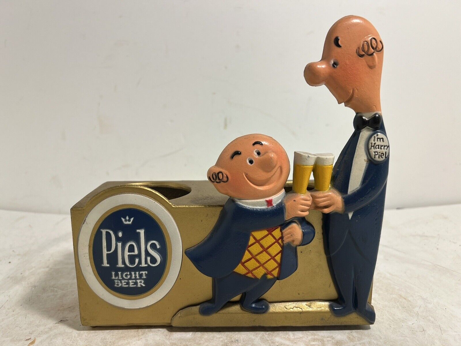 1956 Piel\'s Beer Vintage Bar Top Advertising Piece Excellent Condition