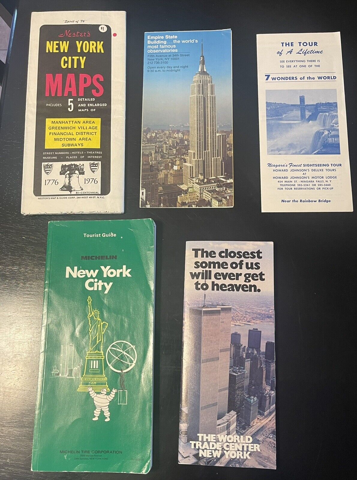 Vintage 1970’s New York World Trade Center Pamphlet And Maps