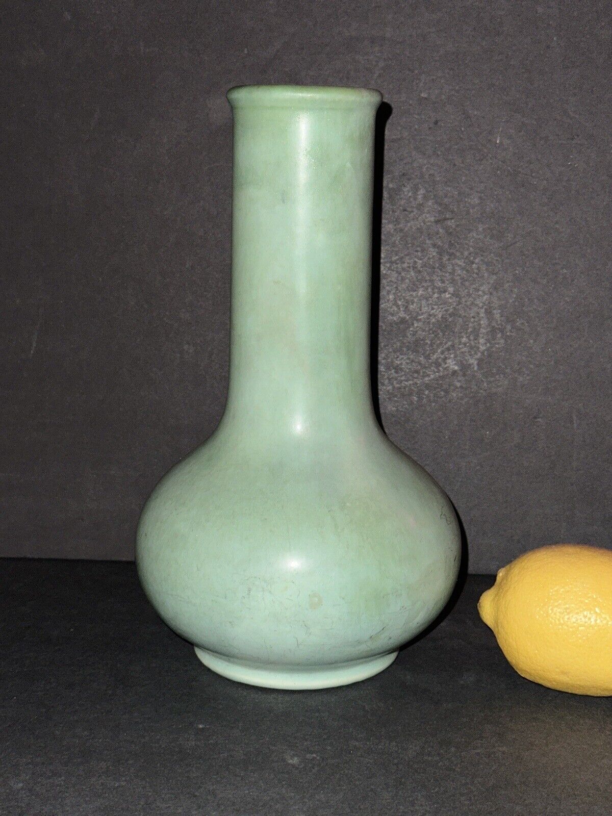 Antique 1905 Clifton Art Pottery Arts & Crafts Celadon Crystal Patina Vase 148