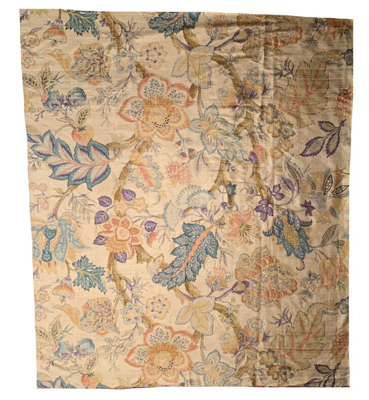 Beautiful rare 19th Cent French silk Jacobean Printed Fabric 1509