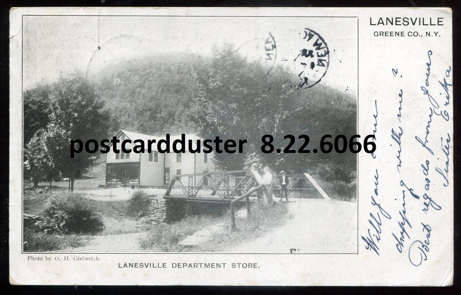 LANESVILLE New York Postcard 1905 Department Store by Gieberich