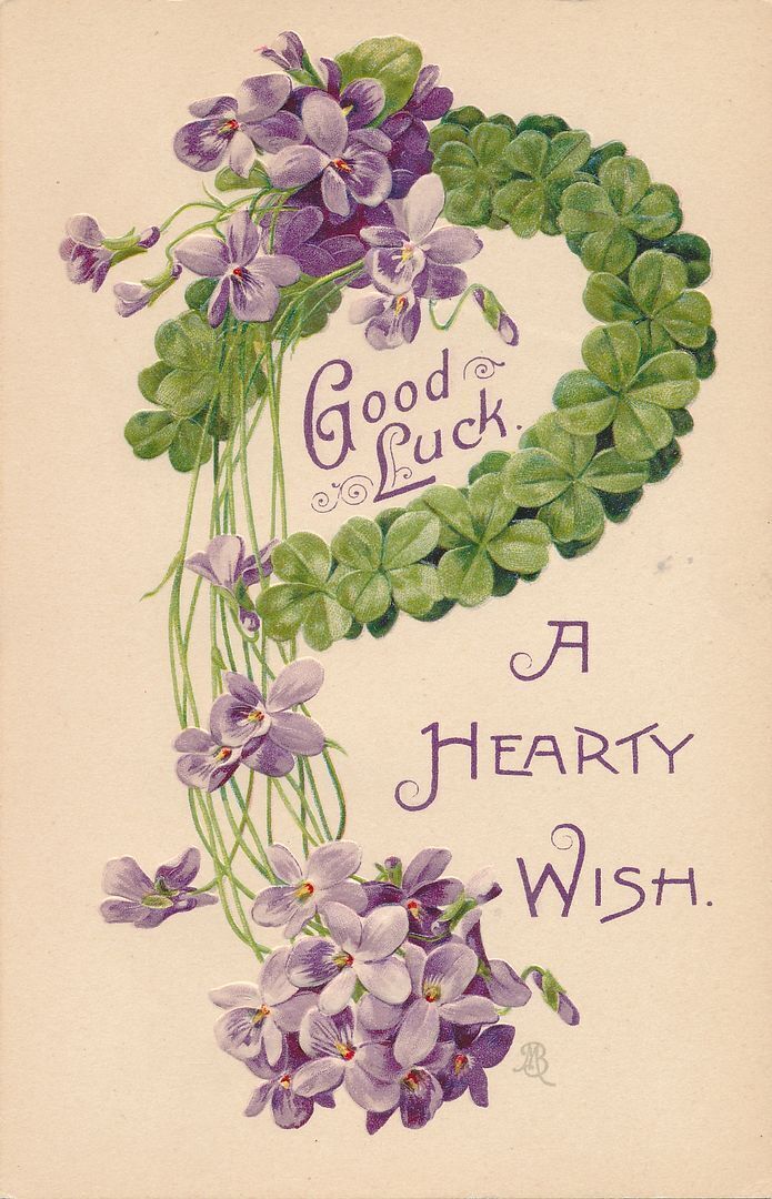 Good Luck A Hearty Wish Postcard