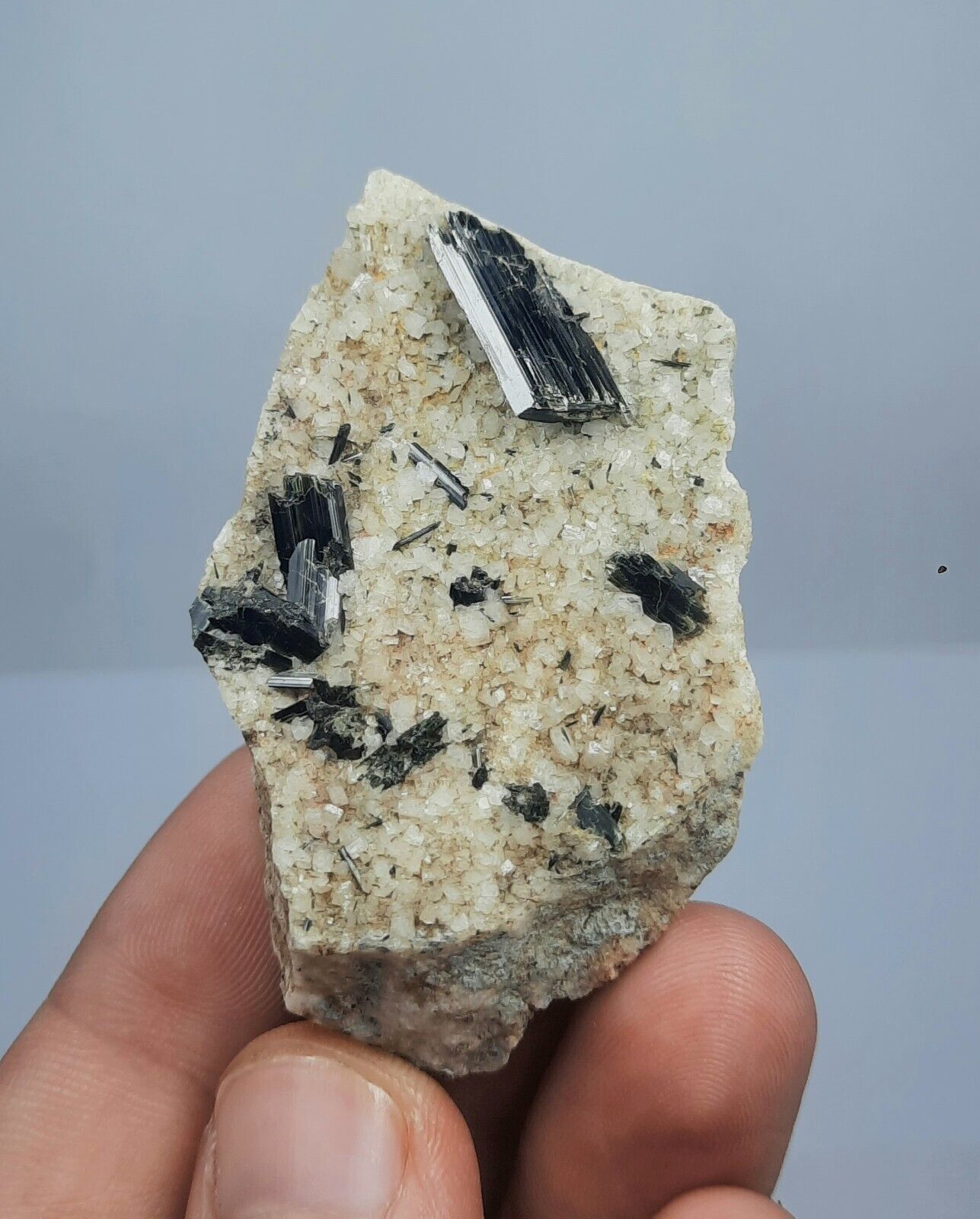 Aegirine Crystals With Albite On Matrix Granite From Zagi Mountains Pakistan.